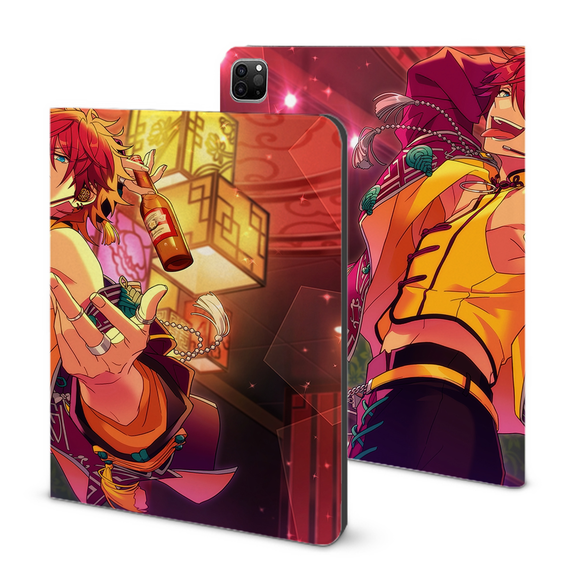 （画像用） あんさんぶるスターズ! Ensemble Stars IPad ケース ブック型 PUレザー TPU 耐衝撃 軽量 薄型 ペン収納なし 全面保護 IPad 各モデル対応